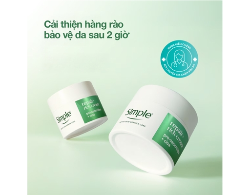Kem Dưỡng Cho Da Nhạy Cảm Repair+ Rich Cream 50ml Simple ảnh 2