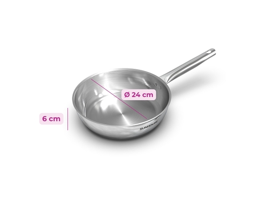 Chảo Inox Đa Lớp IN24M6 24cm Sunhouse ảnh 1
