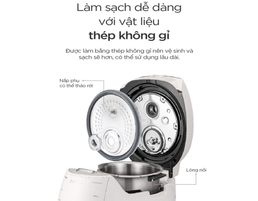 [Đặt Trước] Nồi Cơm Điện Áp Suất Cao Tần CRP-CHAS109FW 1.8L Cuckoo ảnh 2