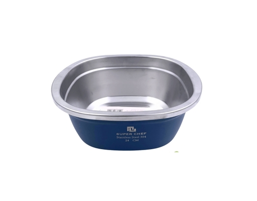 Thau Vuông Màu Inox 304 24cm Super Chef ảnh 0