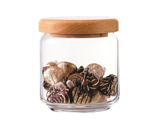 Hũ Thủy Tinh Pop Jar Nắp Gỗ 500ml Ocean ảnh 1