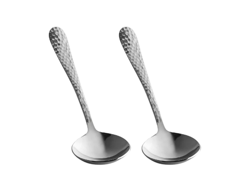 Vỉ 2 Muỗng Súp Tròn Inox 304 Kim Cương Bếp Xinh ảnh 0