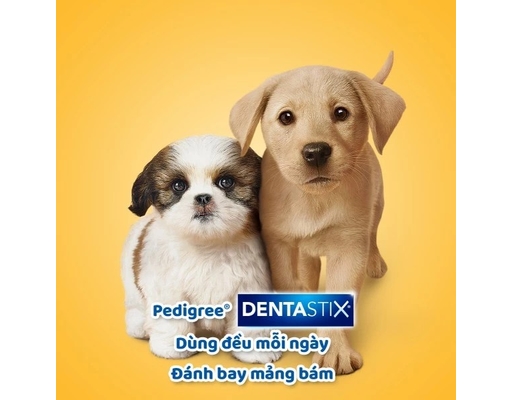Bánh Xương Chăm Sóc Răng Cho Chó Con 4-12 Tháng Tuổi Dentastix Puppy - 56g (7 Thanh x 8g) Pedigree ảnh 1