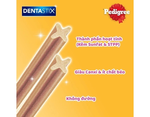 Bánh Xương Chăm Sóc Răng Cho Chó Con 4-12 Tháng Tuổi Dentastix Puppy - 56g (7 Thanh x 8g) Pedigree ảnh 3