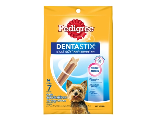 Bánh Xương Chăm Sóc Răng Cho Chó Trưởng Thành, Chó Kiểng Từ 2-5kg Dentastix Toy Dogs - 60g (7 Thanh x 8.5g) Pedigree ảnh 0