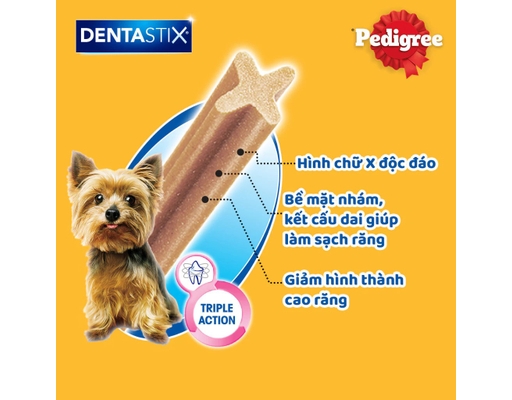 Bánh Xương Chăm Sóc Răng Cho Chó Trưởng Thành, Chó Kiểng Từ 2-5kg Dentastix Toy Dogs - 60g (7 Thanh x 8.5g) Pedigree ảnh 2