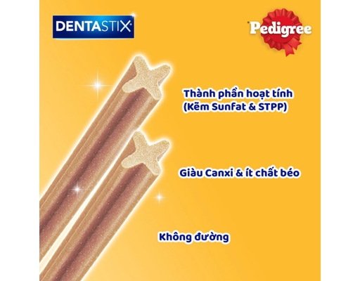 Bánh Xương Chăm Sóc Răng Cho Chó Trưởng Thành, Chó Kiểng Từ 2-5kg Dentastix Toy Dogs - 60g (7 Thanh x 8.5g) Pedigree ảnh 3