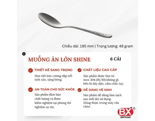 Bộ Dao Muỗng Nĩa Ăn Beefsteak Kim Cương Bếp Xinh ảnh 7
