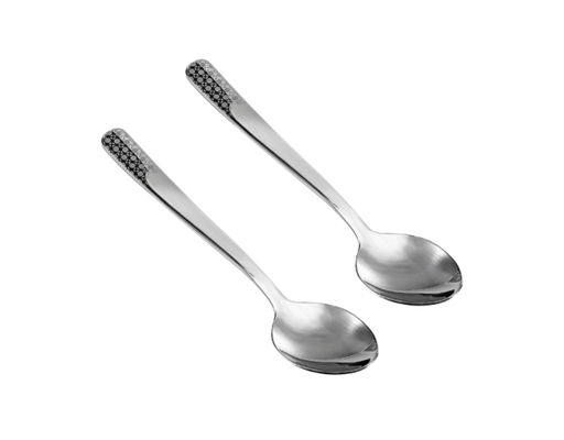 Vỉ 2 Muỗng Cà Phê Ngắn Inox Xoáy Hoa Bếp Xinh ảnh 0
