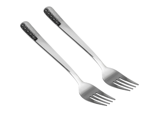 Vỉ 2 Nĩa Ăn Inox Xoáy Hoa Size Lớn Bếp Xinh ảnh 0