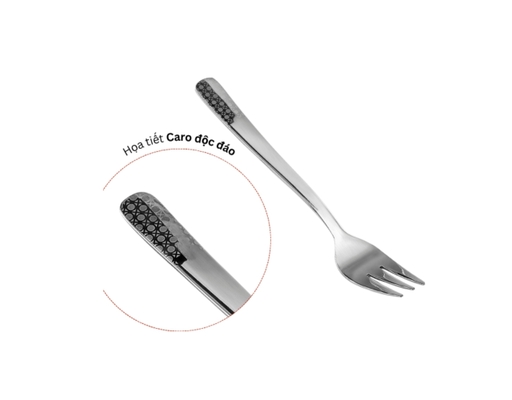 Vỉ 2 Nĩa Ăn Inox Xoáy Hoa Size Nhỏ Bếp Xinh ảnh 2