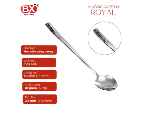 Vỉ 2 Muỗng Cà Phê Dài Hoàng Gia Bếp Xinh ảnh 1