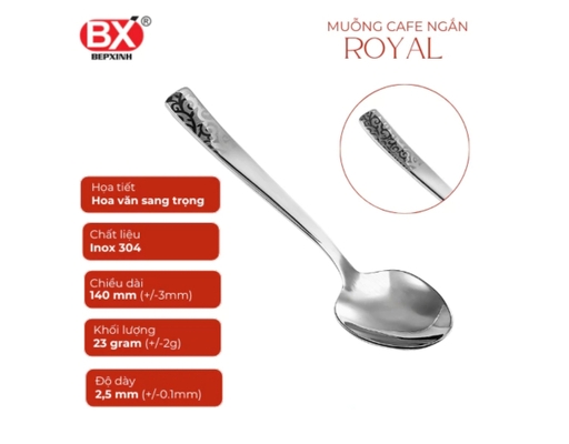 Vỉ 2 Muỗng Cà Phê Ngắn Hoàng Gia Bếp Xinh ảnh 1
