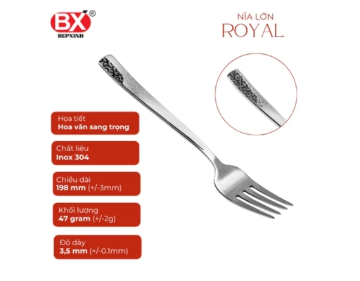 Vỉ 2 Nĩa Ăn Hoàng Gia Size Lớn Bếp Xinh ảnh 1