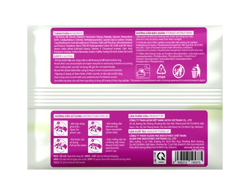 Khăn Ướt Chăm Sóc Dịu Nhẹ Hương Trà Xanh 100 Tờ TOPVALU ảnh 2