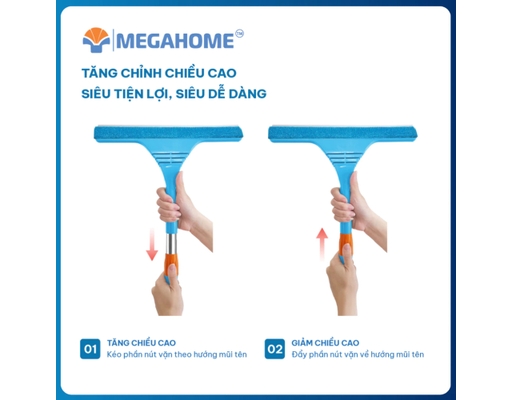 Cây Gạt Kính Cán Inox Megahome ảnh 4