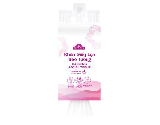 Khăn Giấy Lụa Treo Tường Topvalu 320 Tờ 4 Lớp TOPVALU ảnh 1