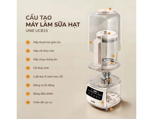 Máy Làm Sữa Hạt UCB15 Unie ảnh 3