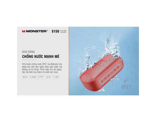 Loa Bluetooth MS62109-S150 Màu Đỏ Monster ảnh 7
