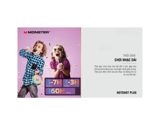 Loa Karaoke Mini Di Động Hotshot Plus MS62112 Màu Tím Monster ảnh 4
