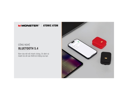 Loa Bluetooth Atomic Atom MS62130 Màu Đỏ Monster ảnh 7