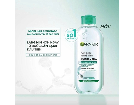Nước Tẩy Trang Làm Sạch Tế Bào Chết Exfoliating Micellar Peeling Water 400ml GARNIER ảnh 1