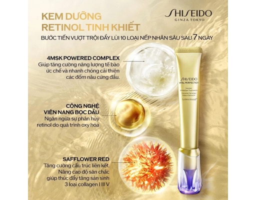Kem Dưỡng Cải Thiện Nếp Nhăn Từ Sức Mạnh Retinol Tối Ưu Vital Perfection Intensive Wrinklespot Treatment A+ 20ml SHISEIDO ảnh 2