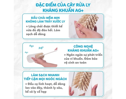 Cây Rửa Ly Kháng Khuẩn Ag+ MyJae