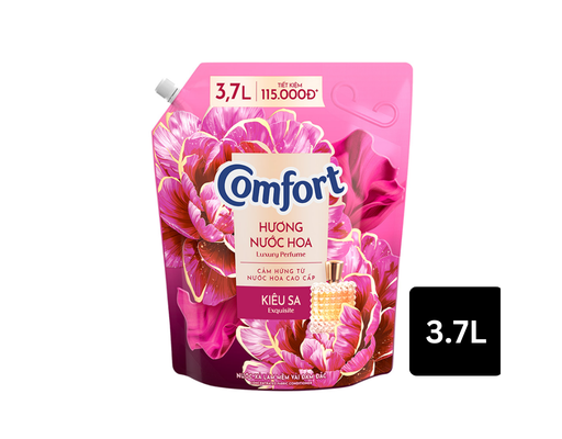 Nước Xả Vải Hương Nước Hoa Mẫu Đơn Kiêu Sa 3.7L Comfort ảnh 0