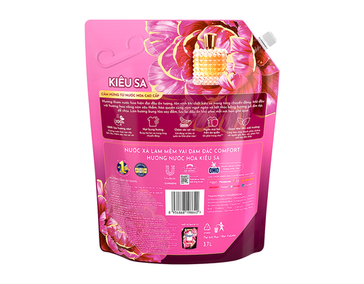 Nước Xả Vải Hương Nước Hoa Mẫu Đơn Kiêu Sa 3.7L Comfort ảnh 1