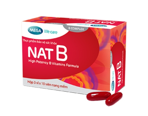Thực Phẩm Bảo Vệ Sức Khỏe Viên Uống Bổ Sung NAT Vitamin B Bổ Não 30 Viên MEGA We care ảnh 0