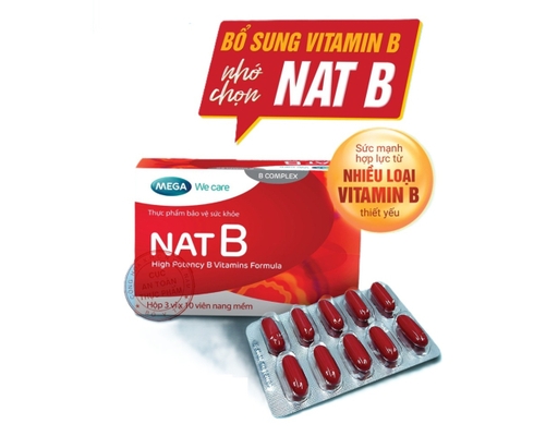 Thực Phẩm Bảo Vệ Sức Khỏe Viên Uống Bổ Sung NAT Vitamin B Bổ Não 30 Viên MEGA We care ảnh 2