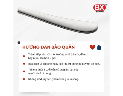 Vỉ 2 Muỗng Ăn Lớn Inox Lagom Bếp Xinh ảnh 2