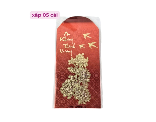 Xấp 5 Bao Lì Xì Ép Nhũ "Xuân Cúc" Vĩnh Tiến ảnh 1