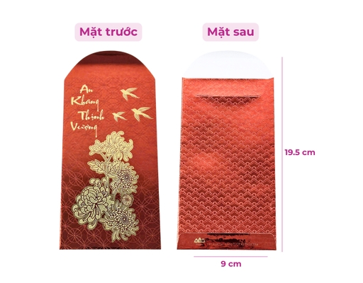 Xấp 5 Bao Lì Xì Ép Nhũ "Xuân Cúc" Vĩnh Tiến ảnh 2