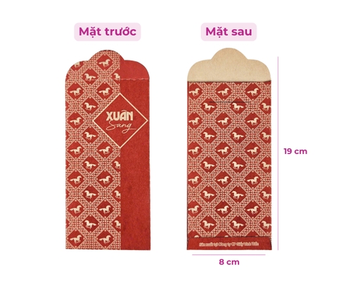 Xấp 5 Bao Lì Xì "Bính Ngọ" Giấy Kraft Nâu Mix Nhiều Mẫu Vĩnh Tiến ảnh 8