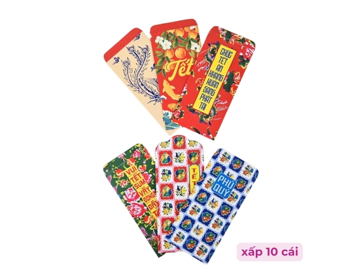 Xấp 10 Bao Lì Xì "Thập Niên 2000" Mix 6 Mẫu Vĩnh Tiến ảnh 1
