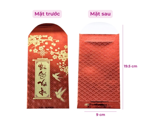 Xấp 5 Bao Lì Xì Ép Nhũ "Xuân Mai" Vĩnh Tiến ảnh 2