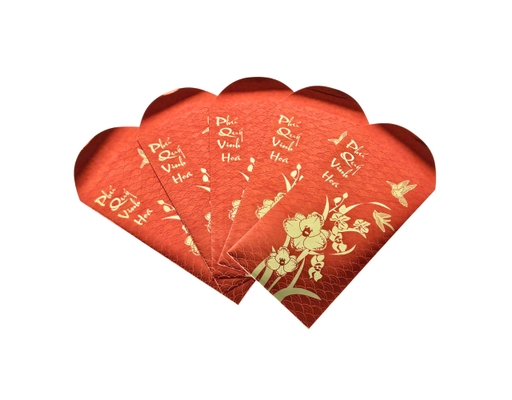 Xấp 5 Bao Lì Xì Ép Nhũ "Xuân Lan" Vĩnh Tiến ảnh 0