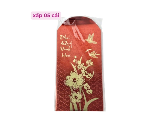 Xấp 5 Bao Lì Xì Ép Nhũ "Xuân Lan" Vĩnh Tiến ảnh 1