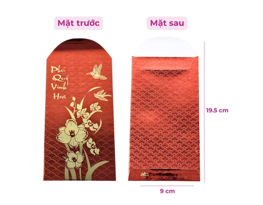 Xấp 5 Bao Lì Xì Ép Nhũ "Xuân Lan" Vĩnh Tiến ảnh 2