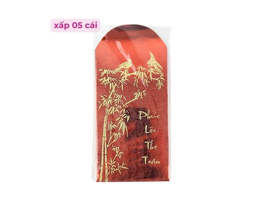Xấp 5 Bao Lì Xì Ép Nhũ "Trúc Xinh" Vĩnh Tiến ảnh 1