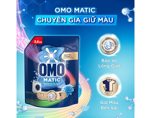 Nước Giặt Matic Cửa Trước Giữ Màu 2.8kg OMO ảnh 2