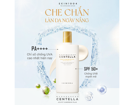Kem Chống Nắng Cho Da Nhạy Cảm Chiết Xuất Rau Má SPF50+ PA++++ 50ml Skin1004 ảnh 3