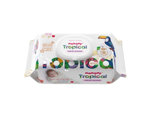 Khăn Ướt Không Mùi 90 Tờ Mamamy Tropical ảnh 0