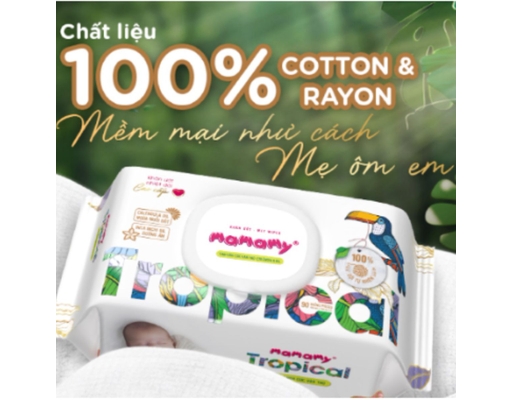 Khăn Ướt Không Mùi 90 Tờ Mamamy Tropical ảnh 1