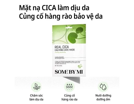 Mặt Nạ Dưỡng Da Giảm Kích Ứng, Dịu Da Real Cica Calming Care Mask 20g SOME BY MI ảnh 1