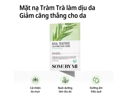 Mặt Nạ Dưỡng Da Tràm Trà Làm Dịu Da Mụn Real Teatree Calming Care Mask 20g SOME BY MI ảnh 1