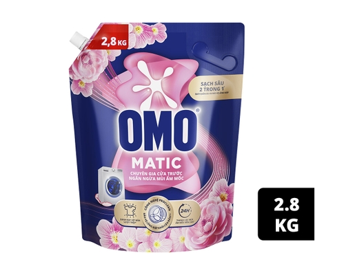 Nước Giặt Matic Cửa Trước Ngăn Ngừa Mùi Ẩm Mốc 2.8kg OMO ảnh 0