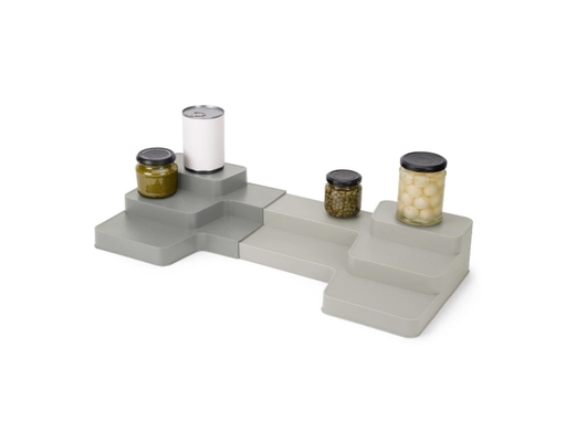 Kệ Sắp Xếp Tủ Bếp Tùy Chỉnh Duo Expandable Tiered Màu Xám Joseph Joseph ảnh 4